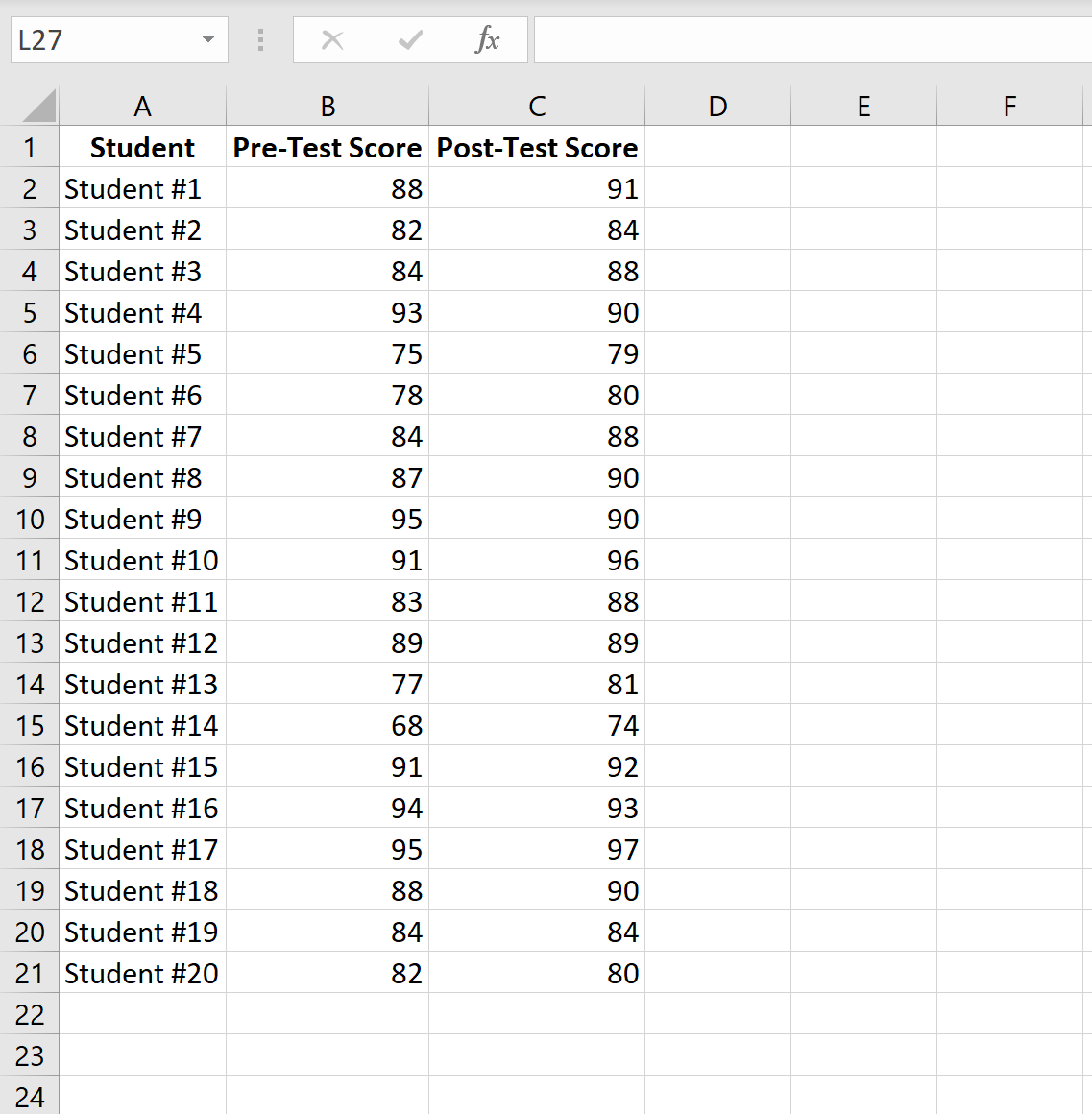 Как провести t-тест для парных выборок в Excel