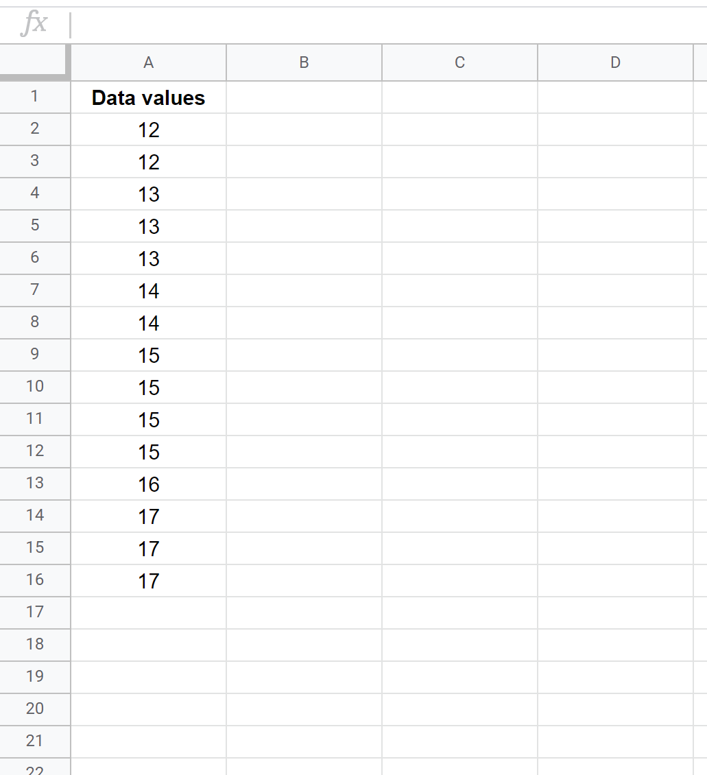 Как рассчитать частоты в Google Sheets