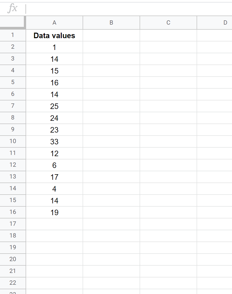 Как рассчитать среднее абсолютное отклонение в Google Таблицах