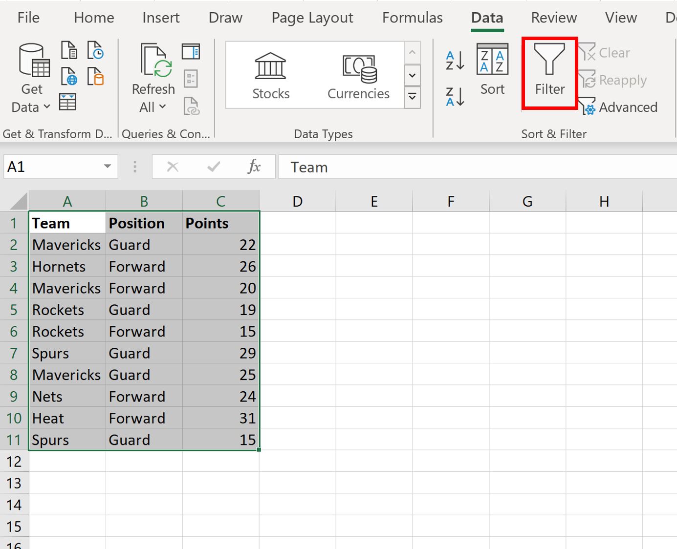  Excel 