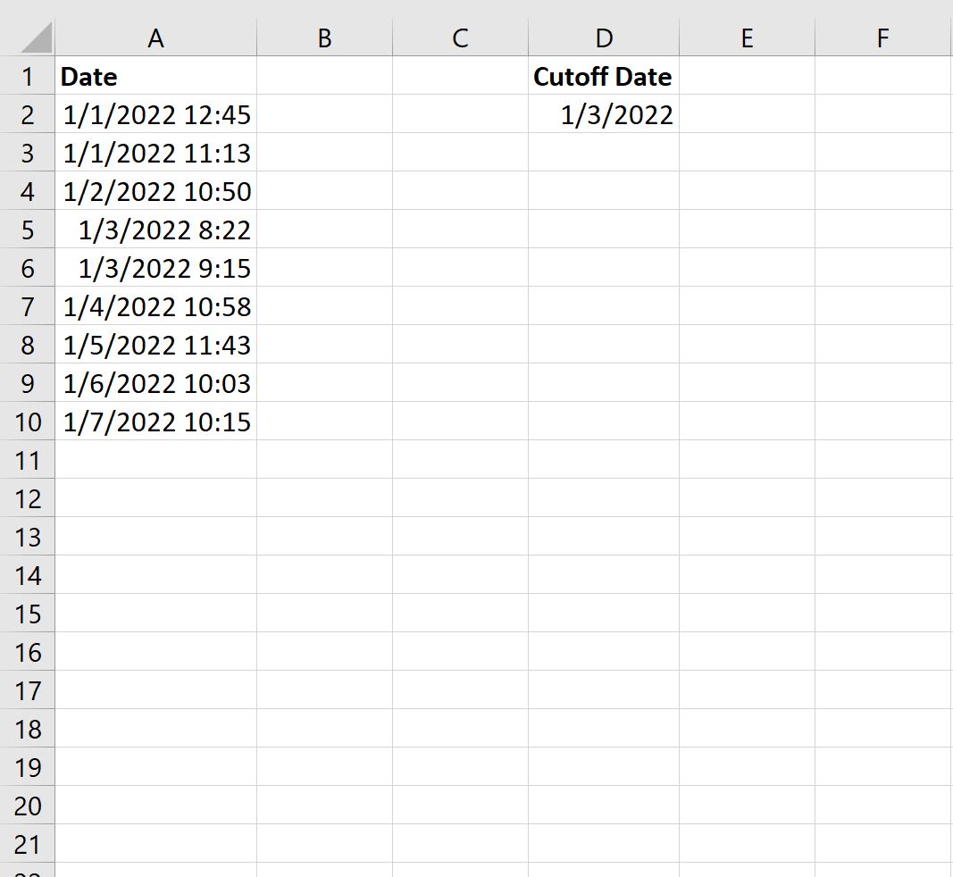 Excel: как сравнивать даты без времени