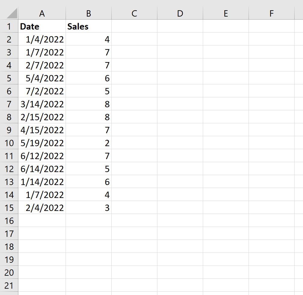 Как считать по месяцам в Excel